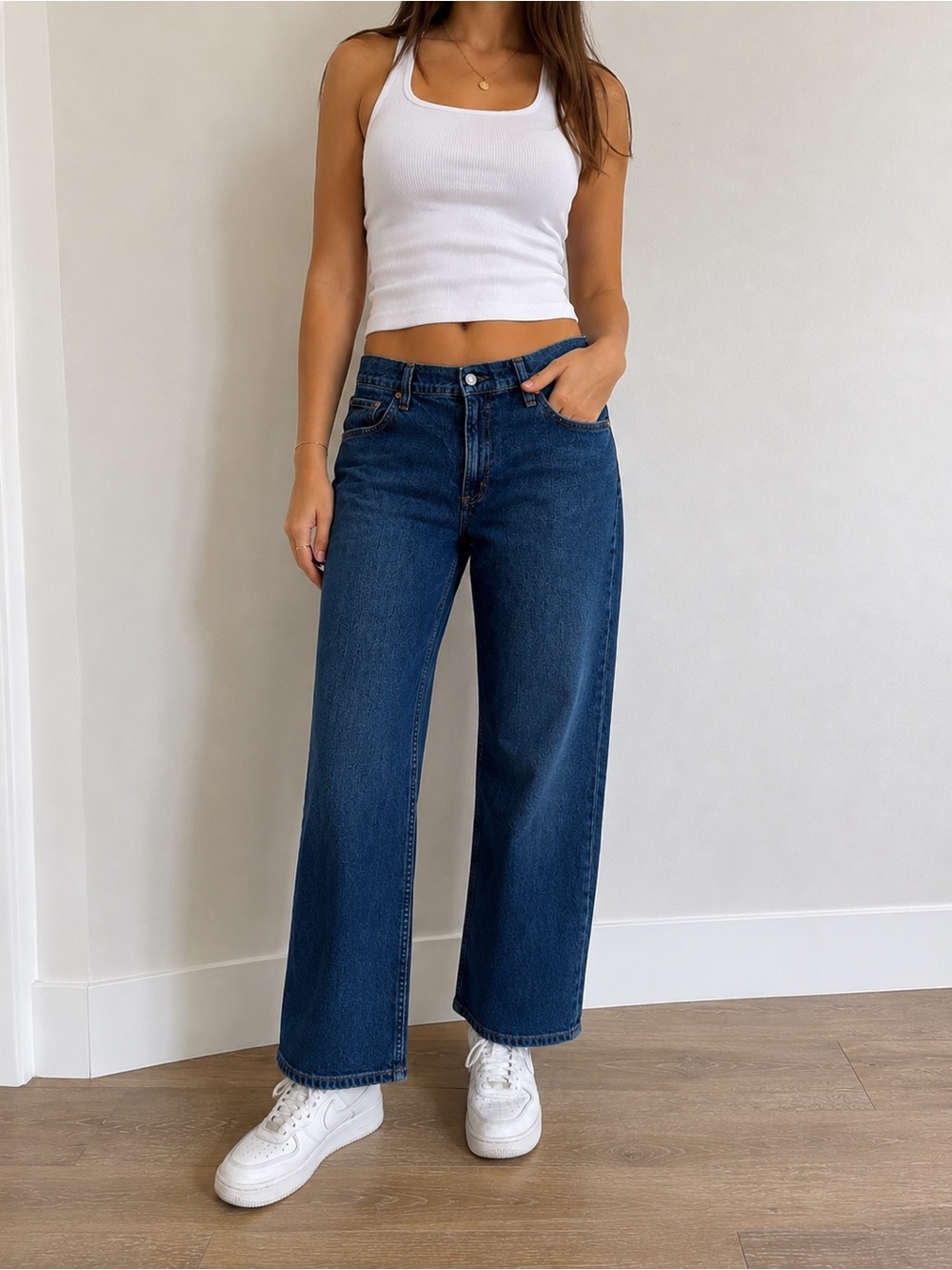 GAP Women’s ’90s Loose Mid Rise Jeans 34R Dark Wash Wide Leg Denim 29” Inseam